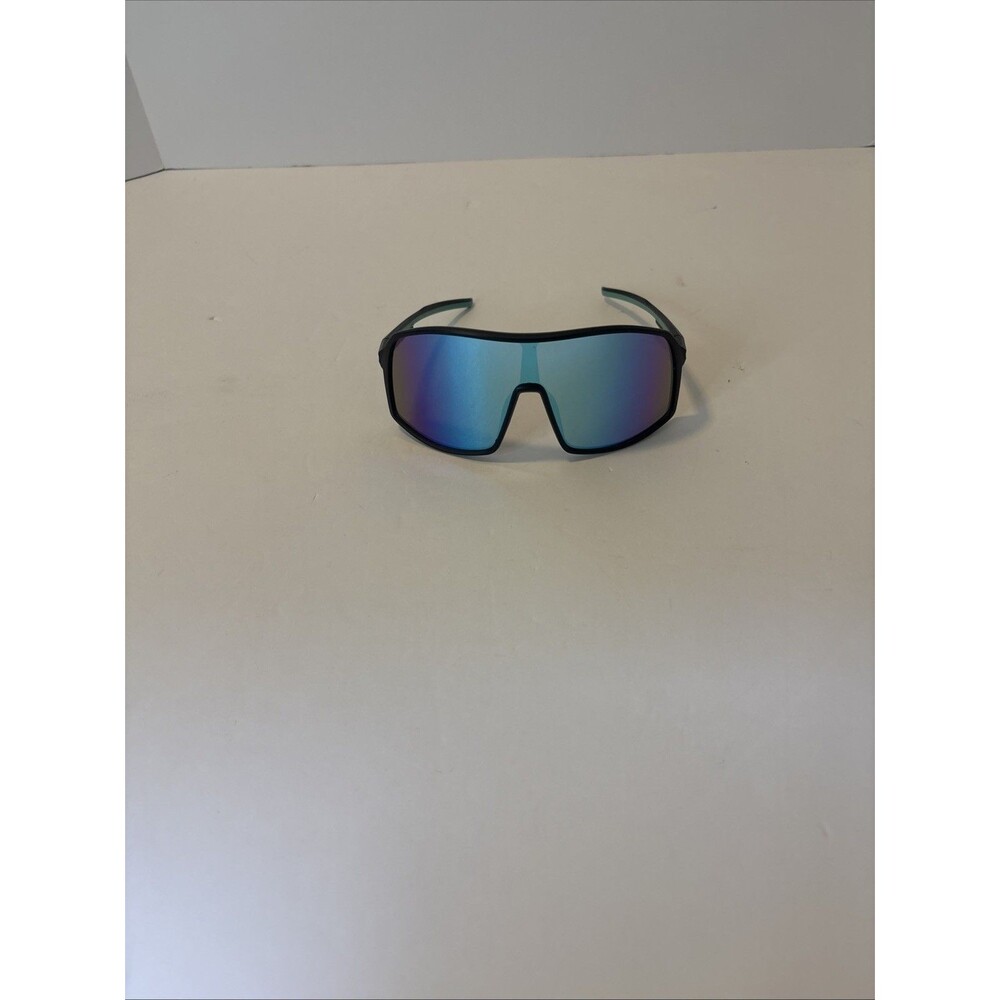 Dude Perfect Wrap Sports Sunglasses Black Teal UV Protection